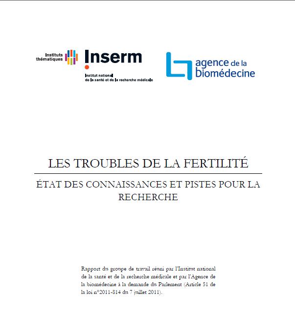 Rapport INSERM Les troubles de l'infertilité