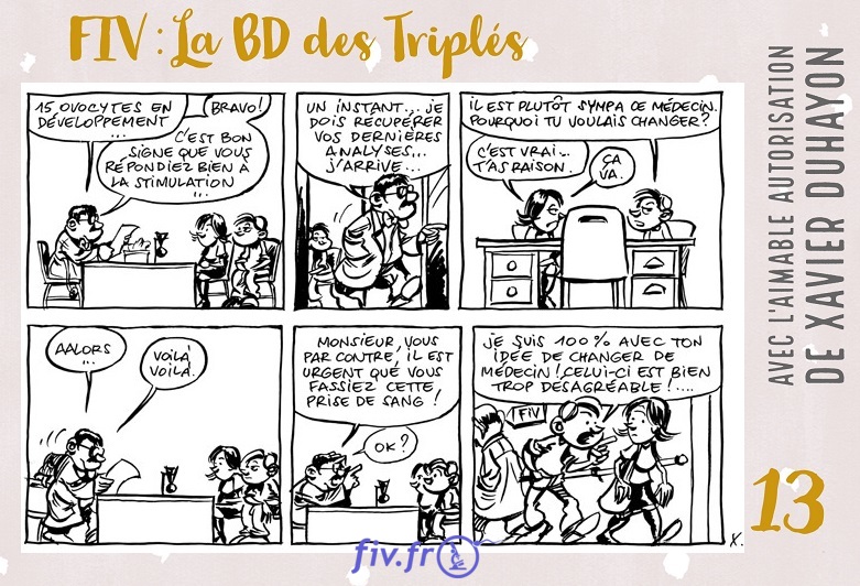 Strip 13 Bande Dessinée sur la PMA et la FIV 