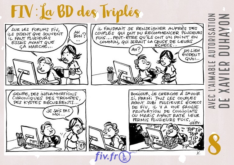 Strip 8 Bande Dessinée sur la PMA et la FIV 